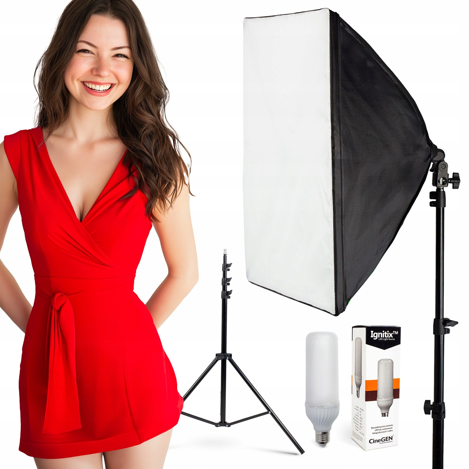 Led fotografická lampa Softbox 50x70 cm Žárovka 85 W