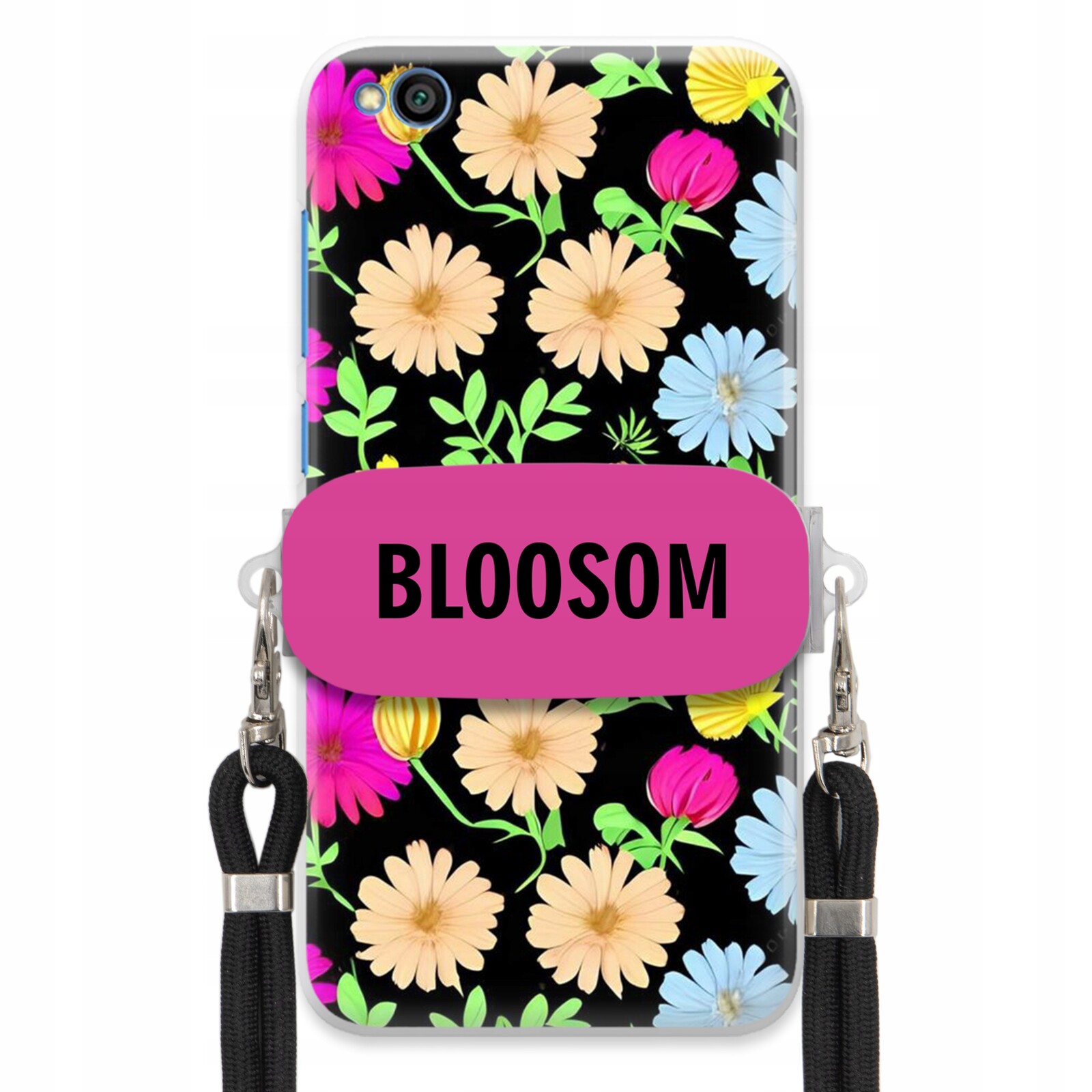 Pouzdro Držák Crossbody Pro Xiaomi Redmi Go Kryt Pouzdro Květiny Bloosom Flower