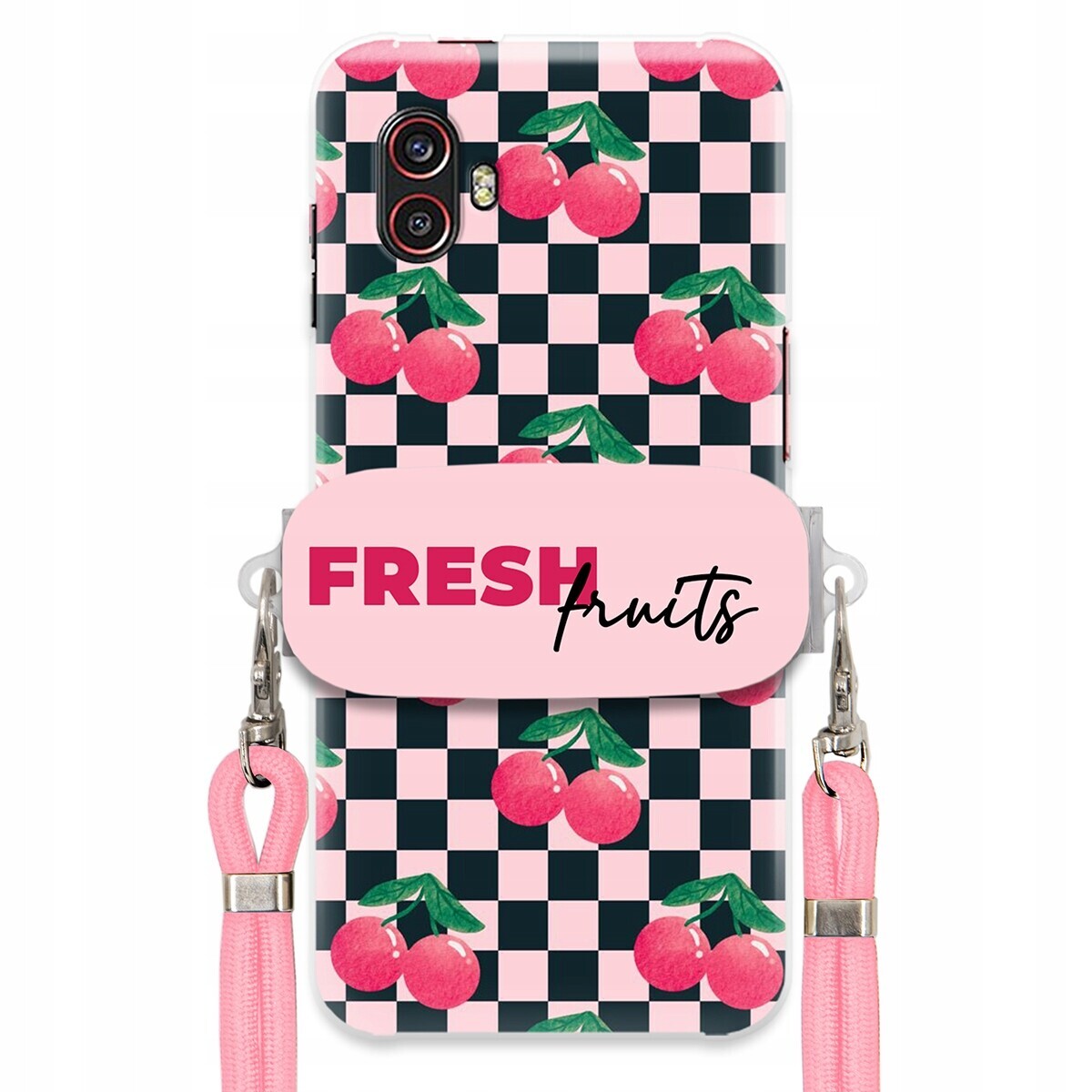 Pouzdro pro Samsung Xcover Pro 2 Růžové vodítko Funkční rukojeť Fresh Fruits