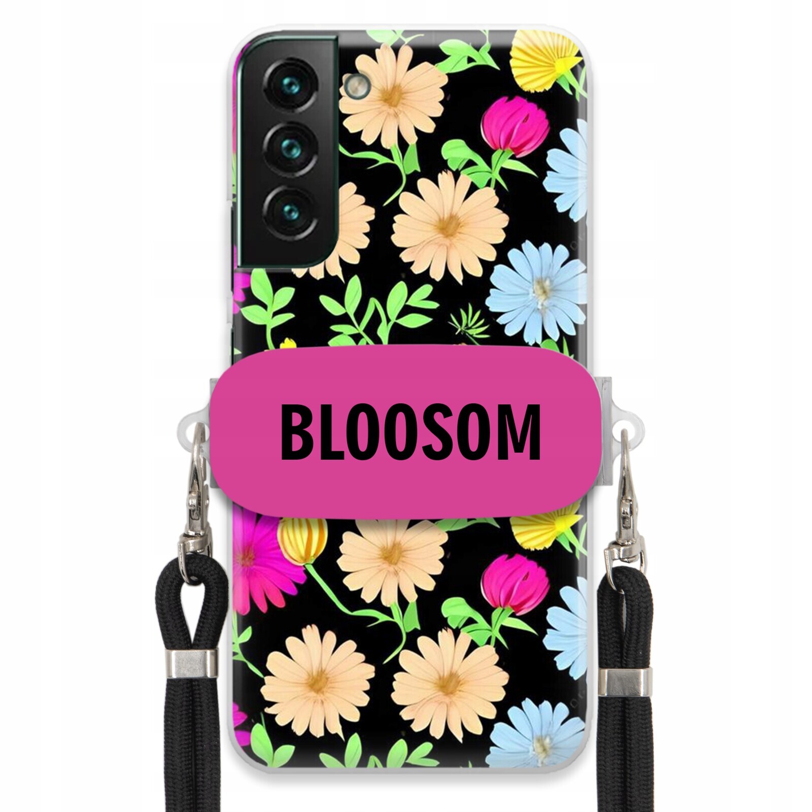 Pouzdro Crossbody Držák Pro Samsung S22 Plus Kryt Květiny Bloosom Flower