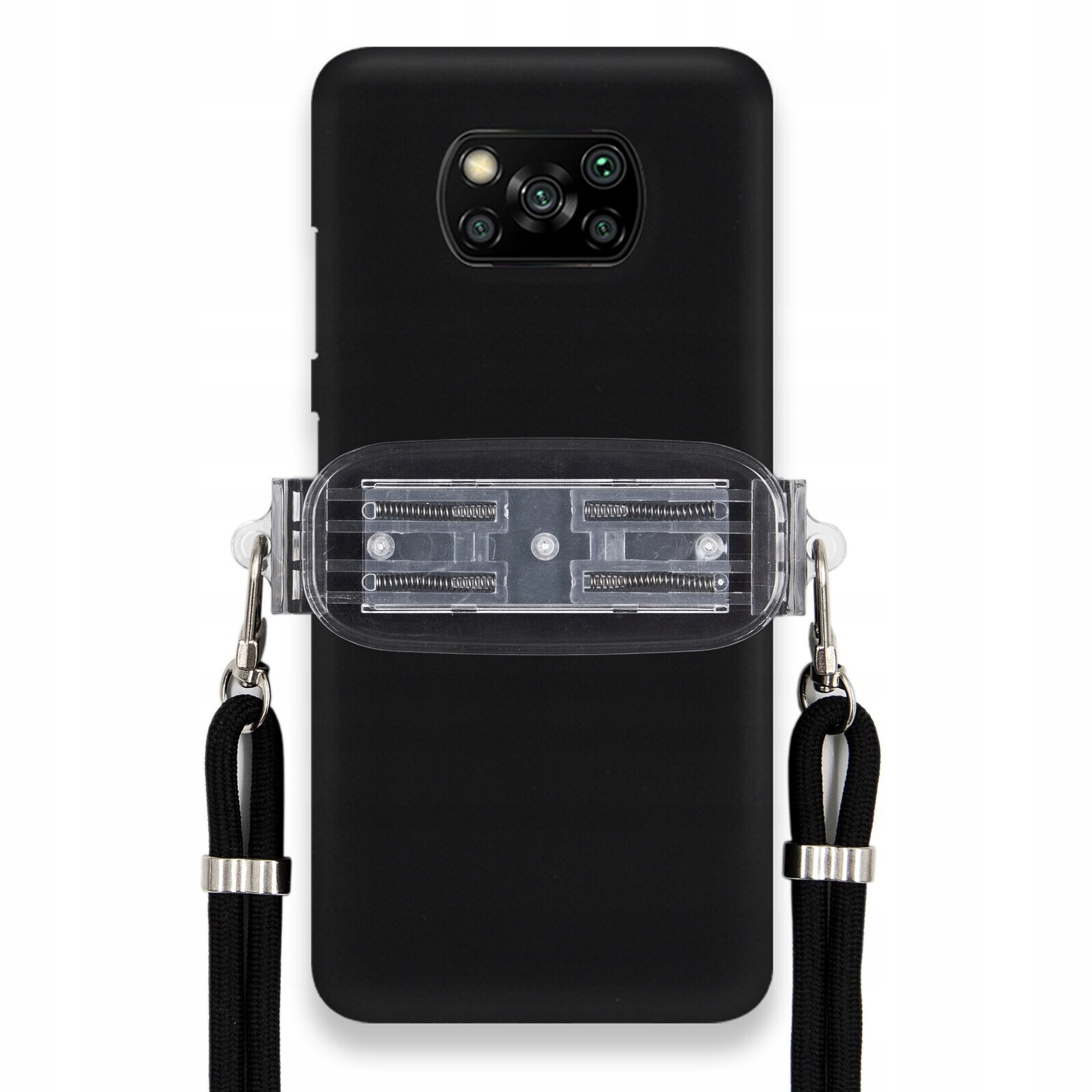 Pouzdro Pro Xiaomi Poco X3 Nfc Smooth Case Univerzální Držák Černá Šňůrka