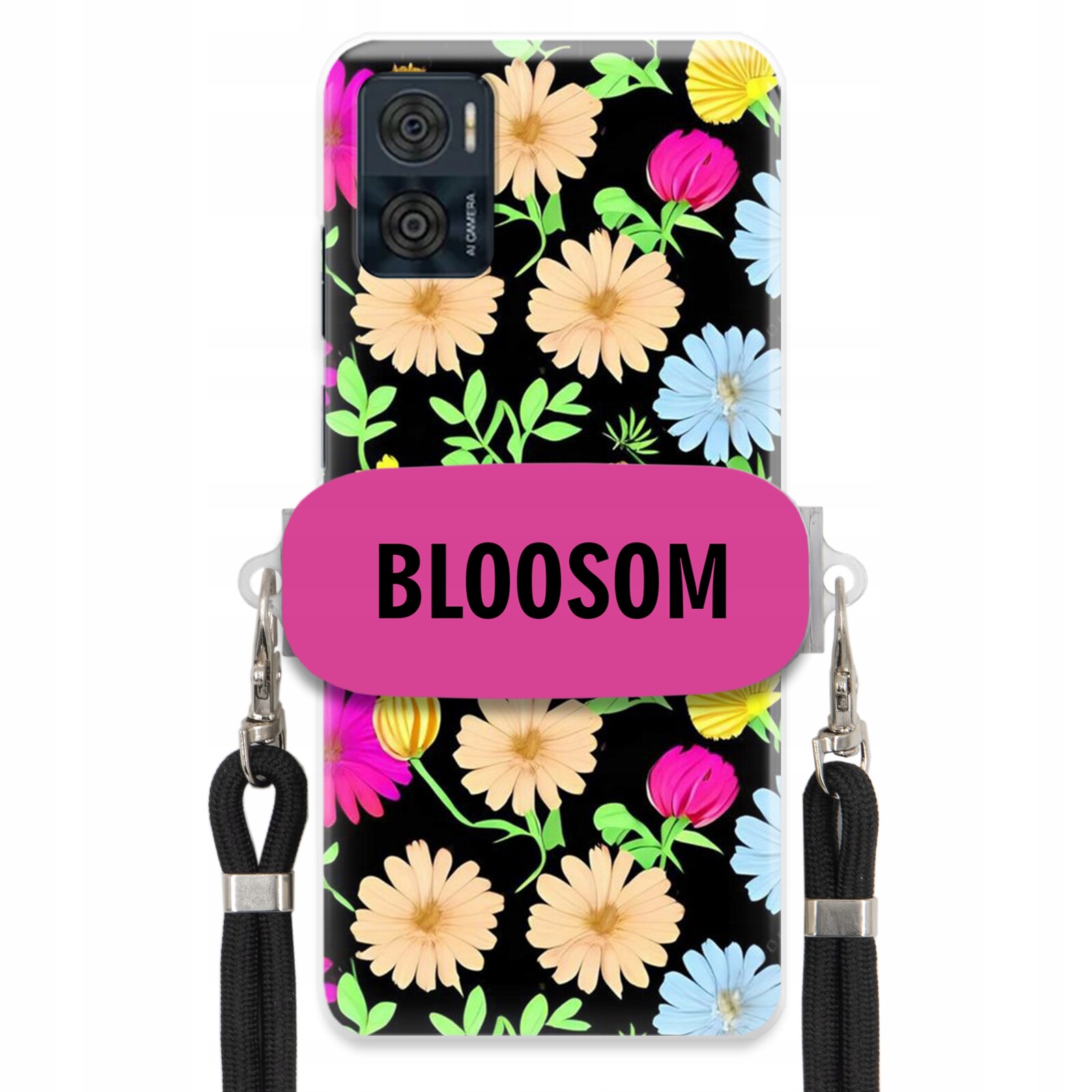 Pouzdro Crossbody Držák pro Motorola E22i Kryt Case Květiny Bloosom Flower