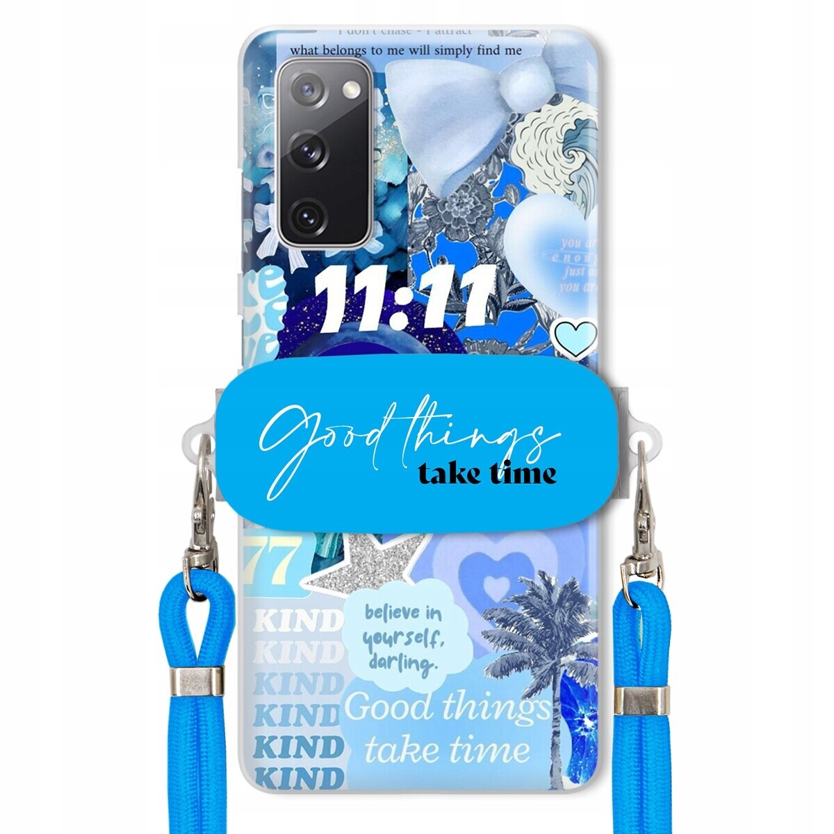 Pouzdro pro Samsung S20FE 5G Držák Vodítko Crossbody Good Things Take Time