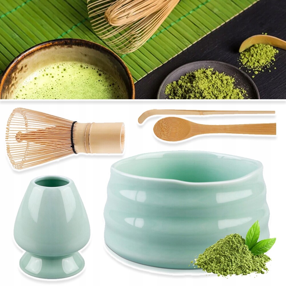 Bambusový Čajový Set Matcha Metla Miska S Metličkou Na Matchu 5V1