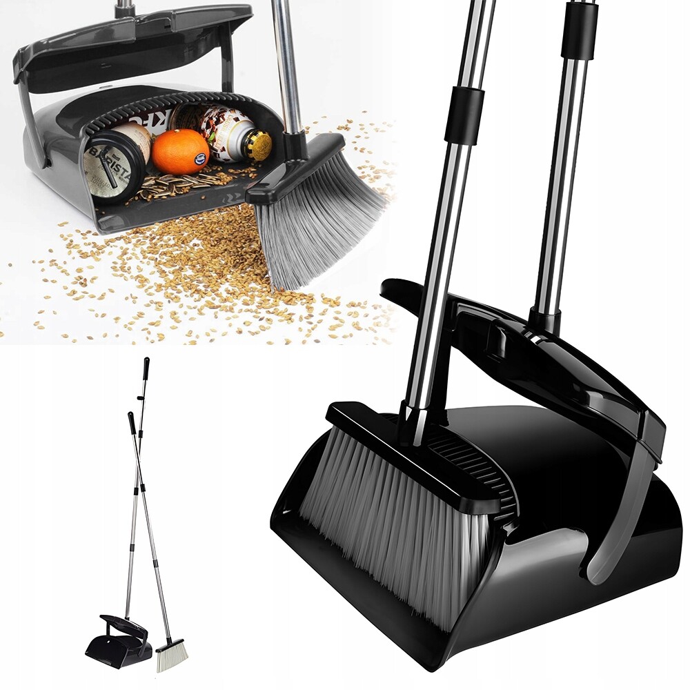 2v1 Smetáček Lopatka Sada na zametání úklidu Kij Kartáč Leniuch