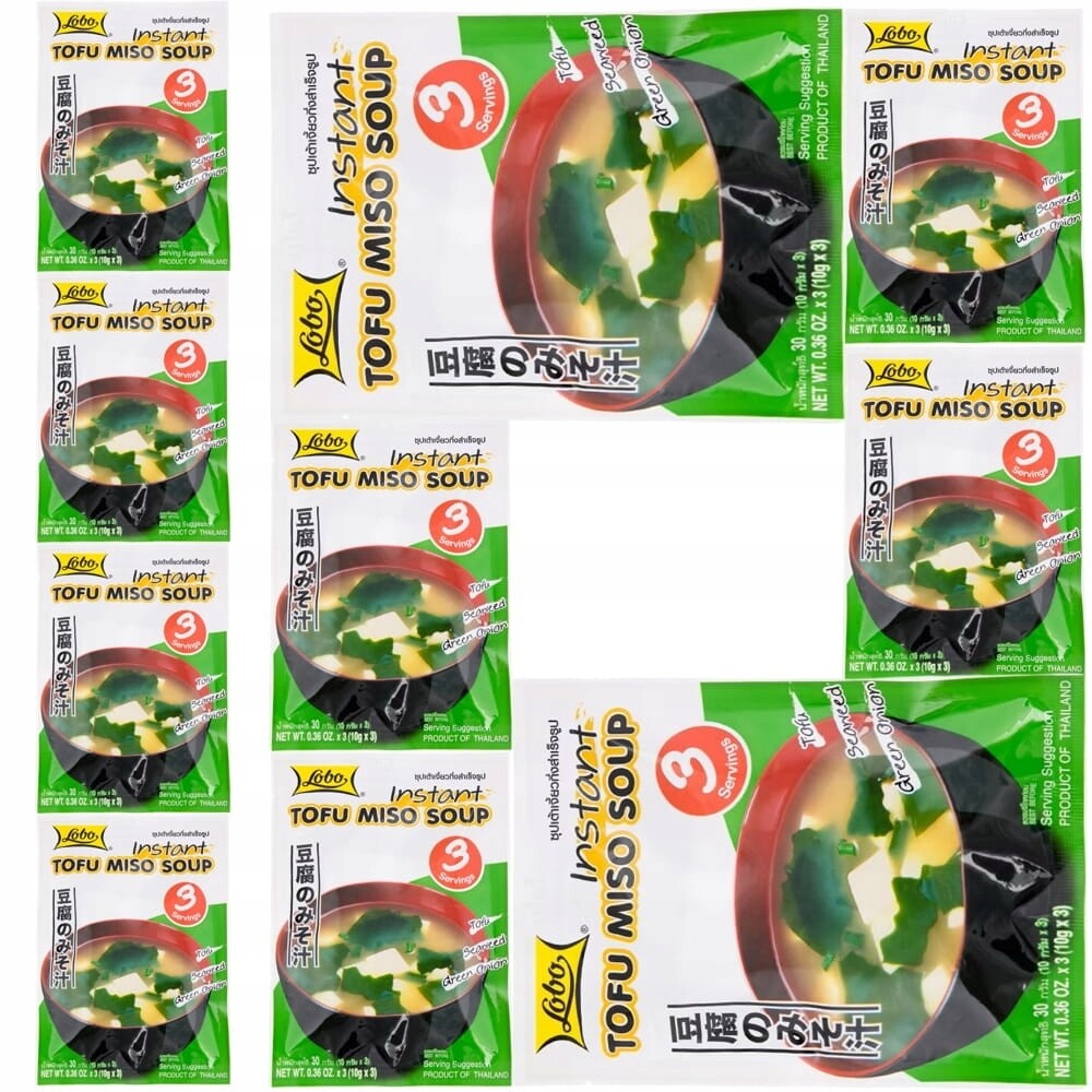 5 x Instantní polévka Miso Tofu Hotová směs koření pro miso Sáček 30 g