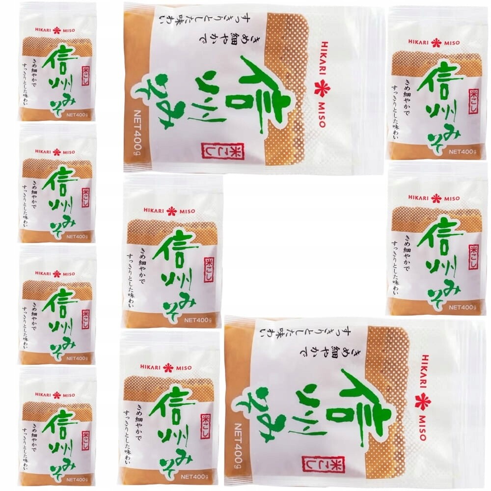 10 x Sójová pasta jasná pro japonskou polévku Shiro Miso Japan 400 g Hikari