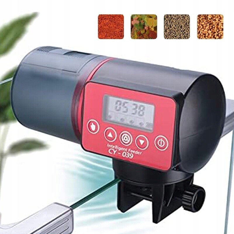 Automatický Dávkovač krmiva pro ryby Zásobník na akvarijní krmivo Časovač Feeder