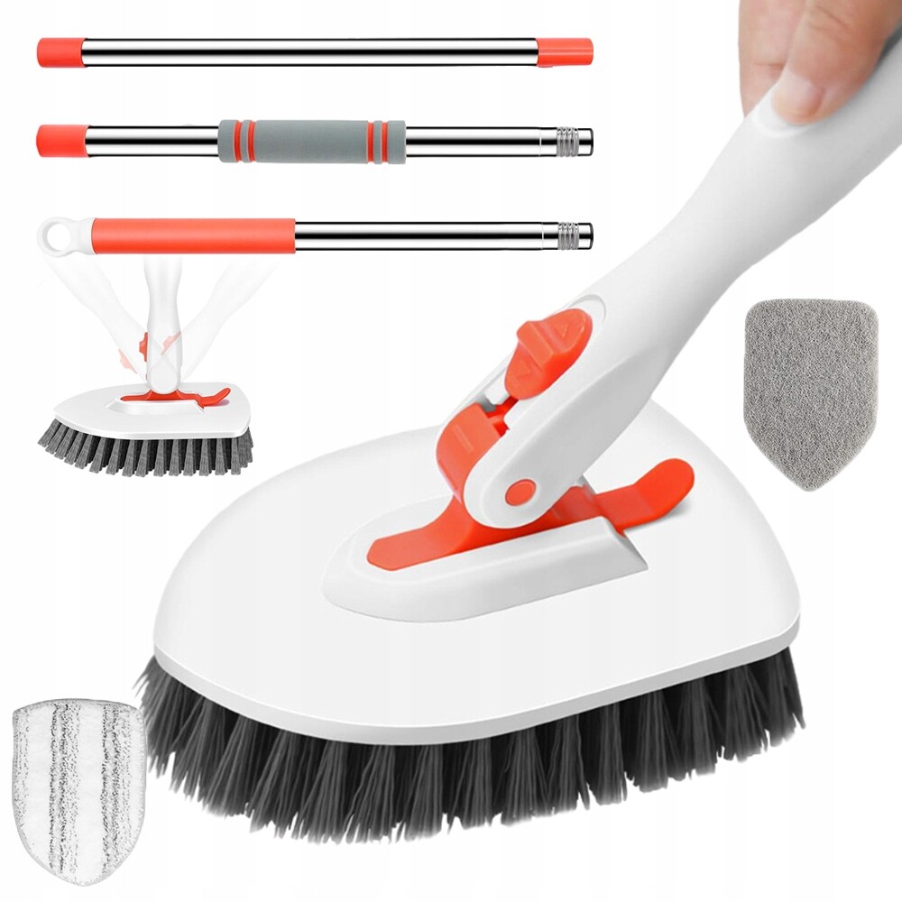 Kartáč Na Drhnutí Podlah Dlouhý 26.2 Až 52 Palců S 3 Hlavami Kartáče