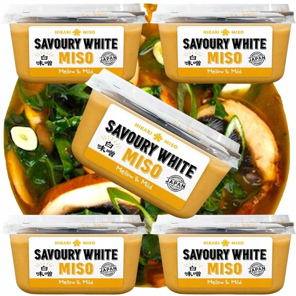 5 x pasta na japonskou polévku Shiro Miso Jasná Savoury White 300 g Hikari Miso