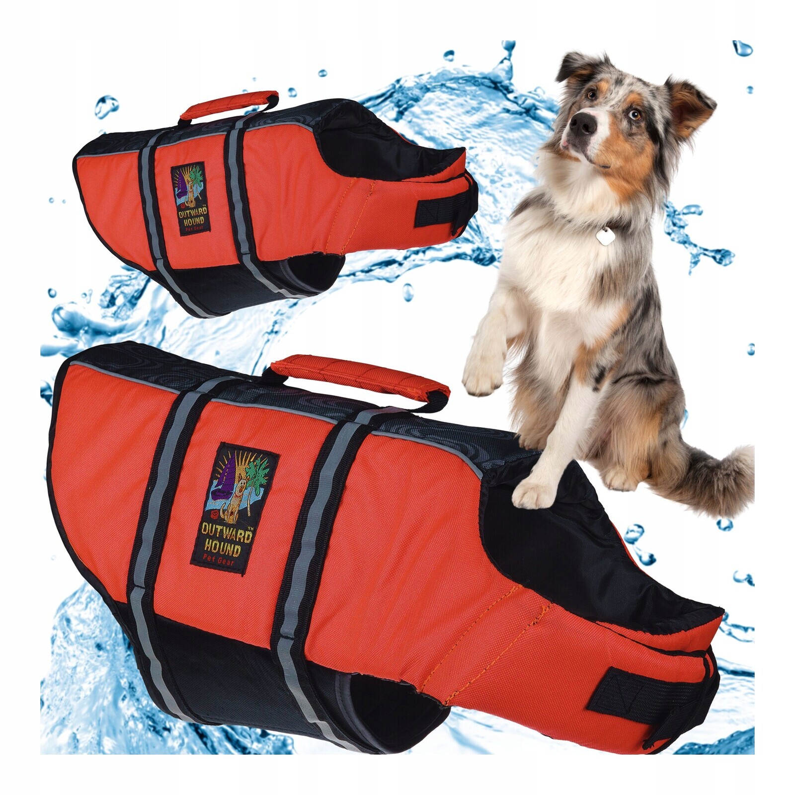 Kapok pro psa na plavání, záchranná vesta Bezpečná do vody velikost M