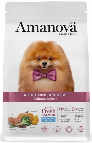 Amanova Mini Sensitive Krmivo pro psy s lososem 7 kg