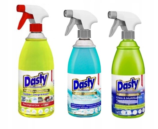 Dasty Sada domácí chemie – Kuchyně, koupelna, sklo a zrcadla