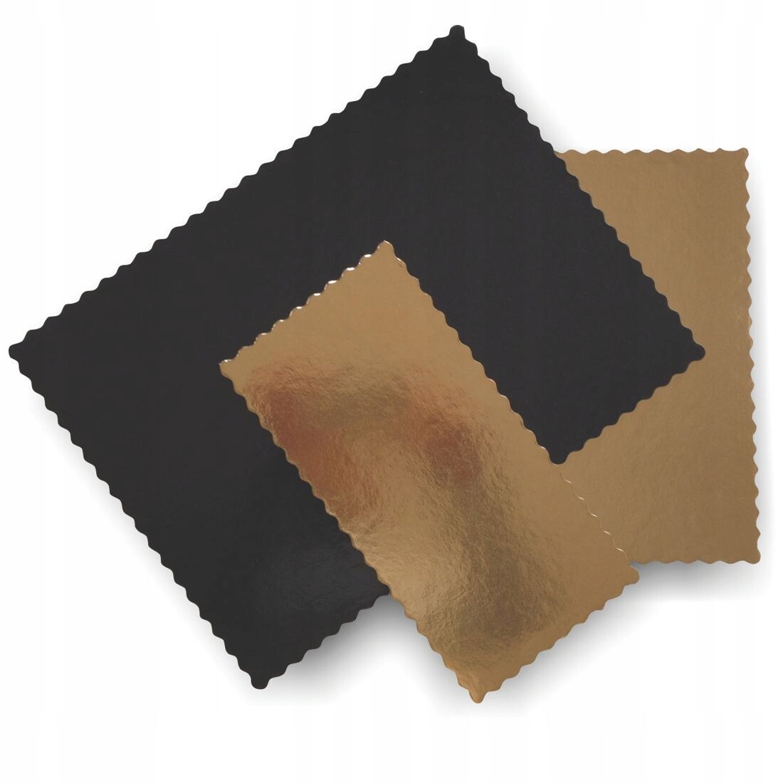 10 ks Podklad pod dort 36x46 cm Tlustý 2000 g/m2 Obdélníkový zlato-černý