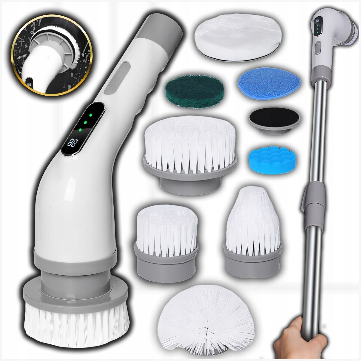 Turbomop 9V1 Bezdrátový Elektrický Rotační Kartáč Pro Úklid Mopu