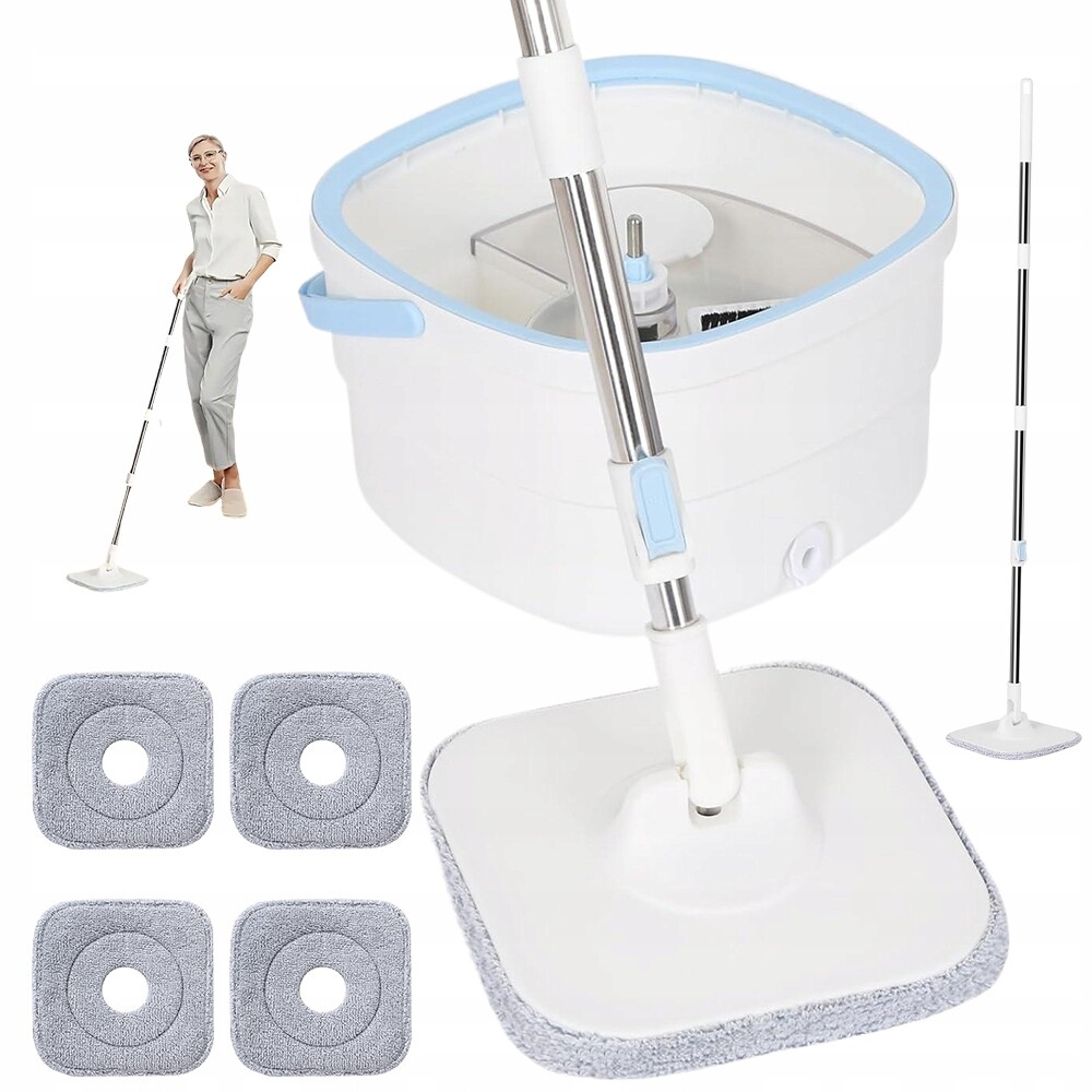 Samonasávací Kbelík A Rotační Mop 360 Turbo Teleskopický 4 Nástavce