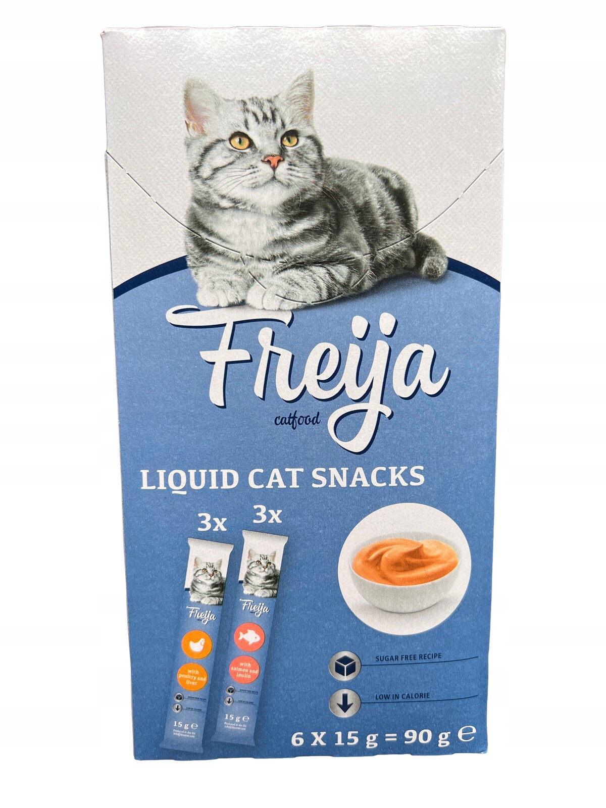 Pěna Pro Kočky Freija 6-sáčků 3x Ryba 3x Kuře