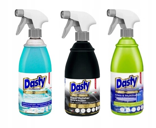 Dasty Sada domácí chemie – čištění skel, koupelny, kůže a dřeva