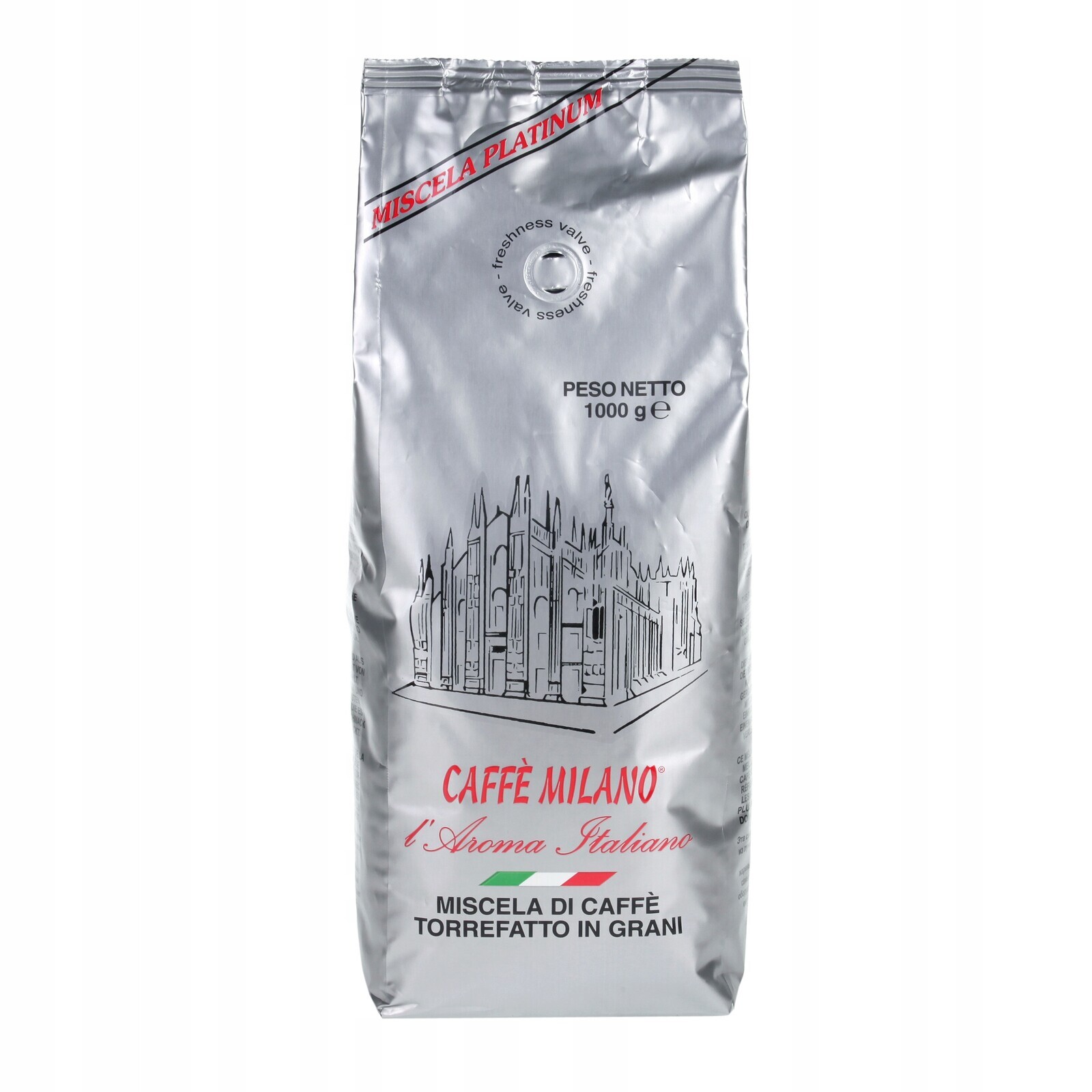 Caffe Milano Platinum 1 Kg zrnková káva