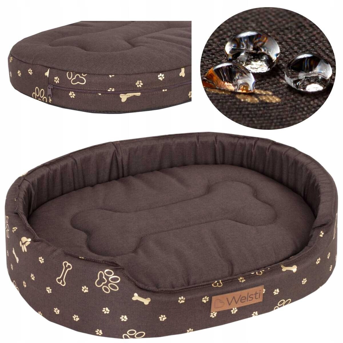Pelíšek pro psa Welsti XXL 100x80 Voděodolný Měkký Zámek potah