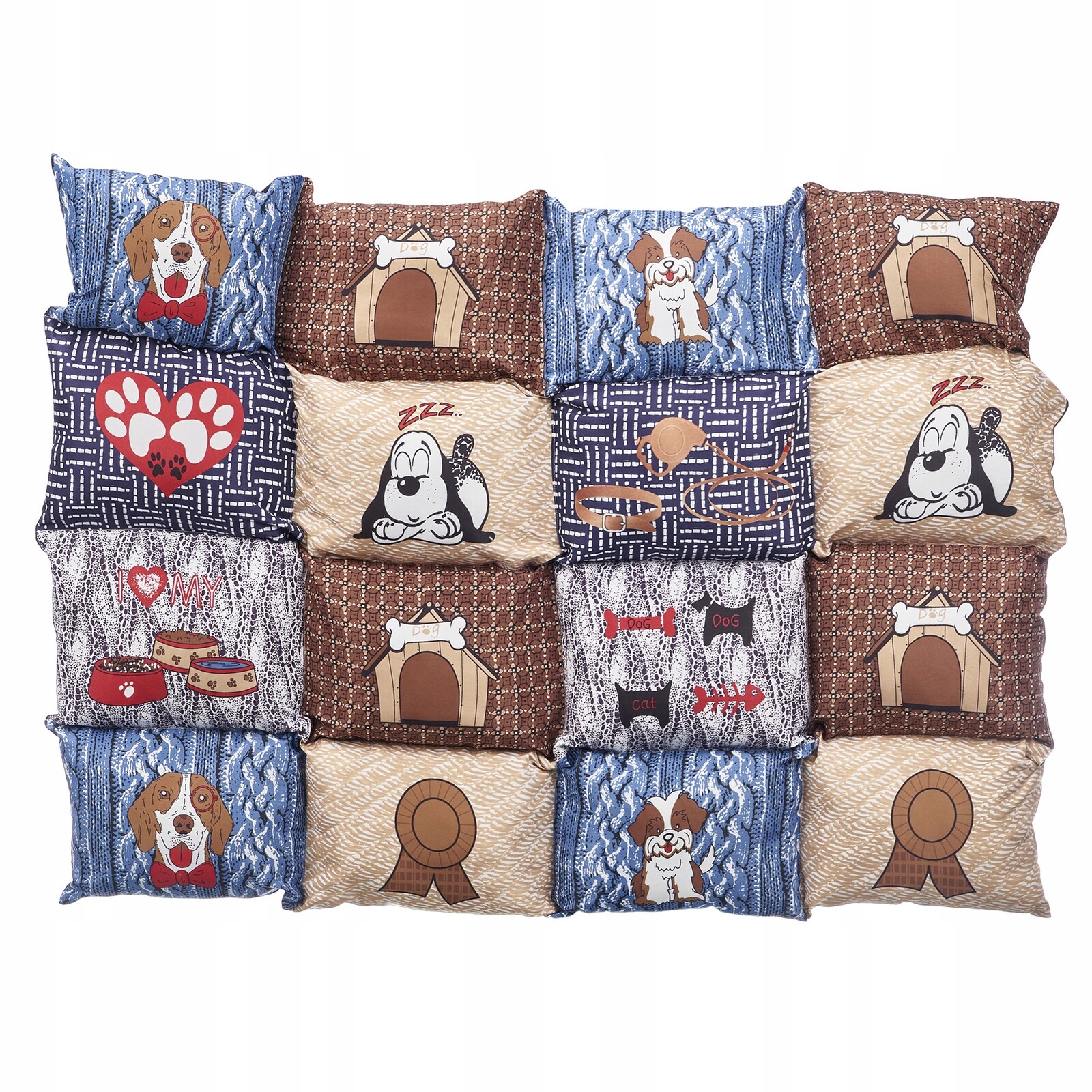 Pelíšek Pro Psa Polyester Barevné Protiskluzové 65 X 95 CM Obdélníkové