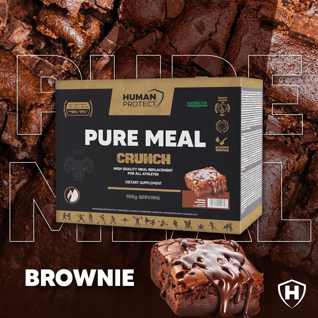 Human Protect Pure Meal Crunch Brownie 3000 g Rychlá Náhrada Jídla