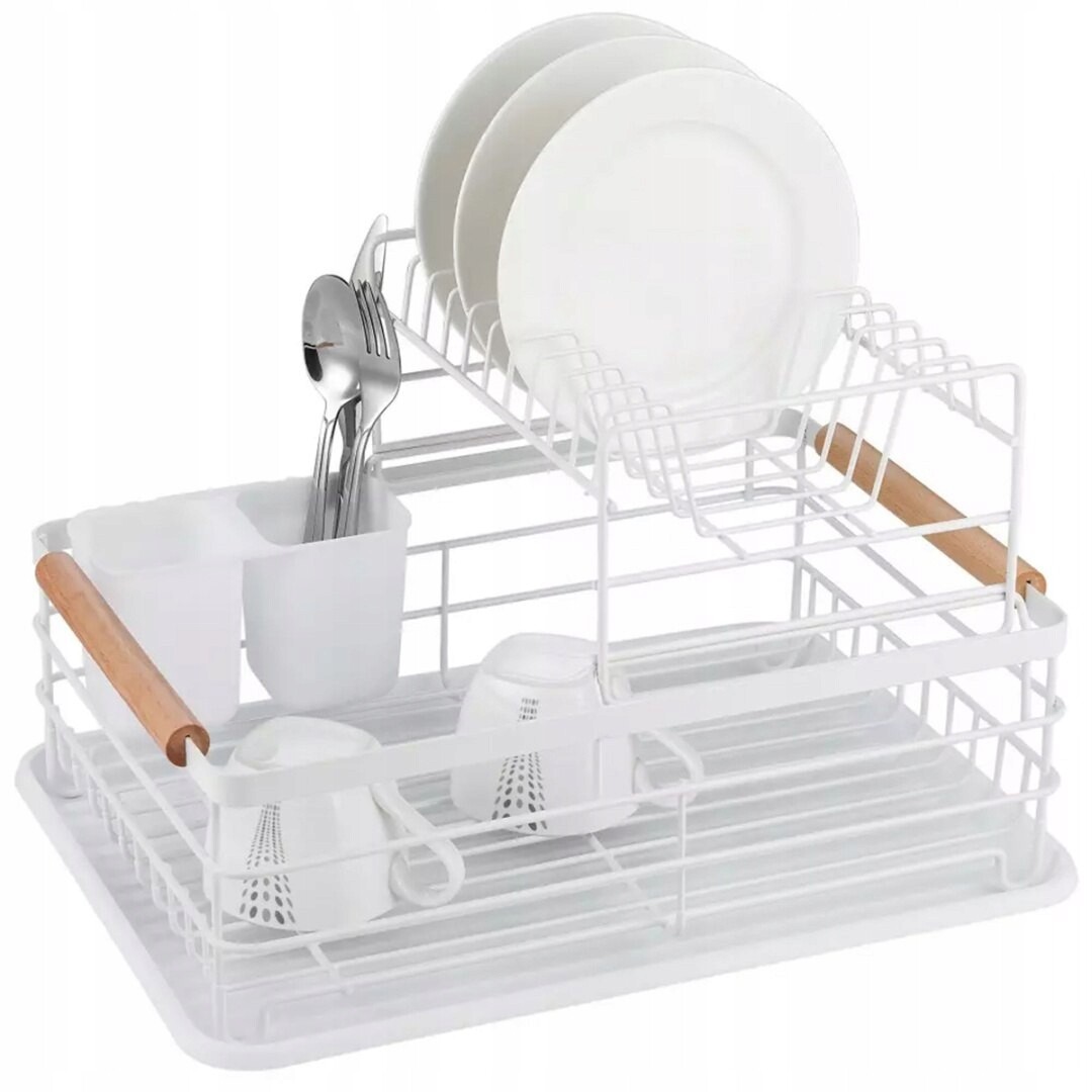 Odkapávač Na Nádobí Kinghoff Bílá S Odkapávačem Na Příbory