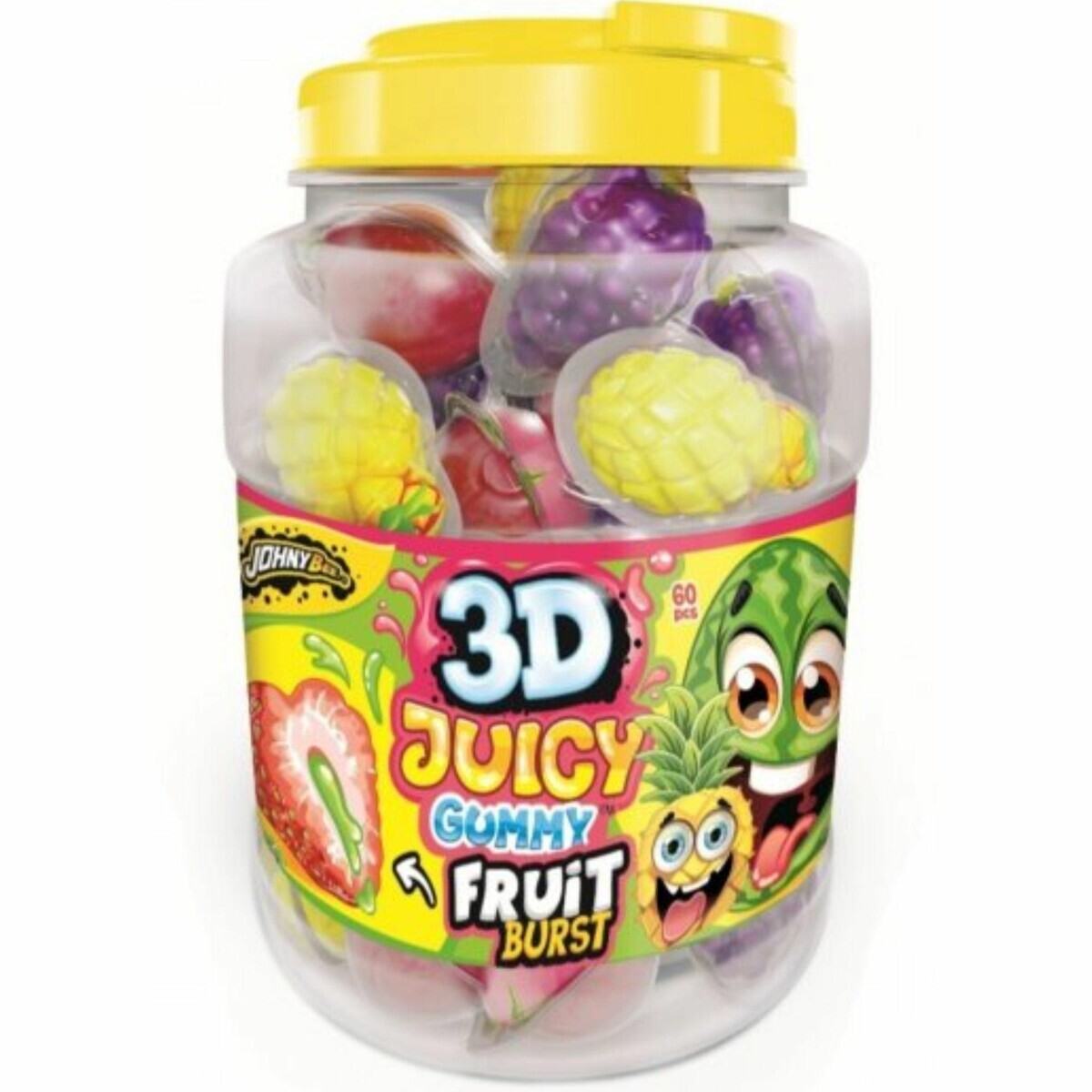 Johny Bee 3D Juicy Gummy Fruit Želé Bonbony Ve Tvaru Ovoce 60 Ks