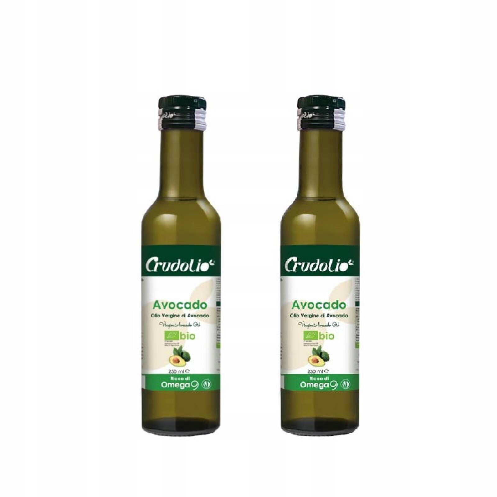 2x Avokádový olej Virgin Bio 250 ml Ekologický lisovaný za studena Crudolio