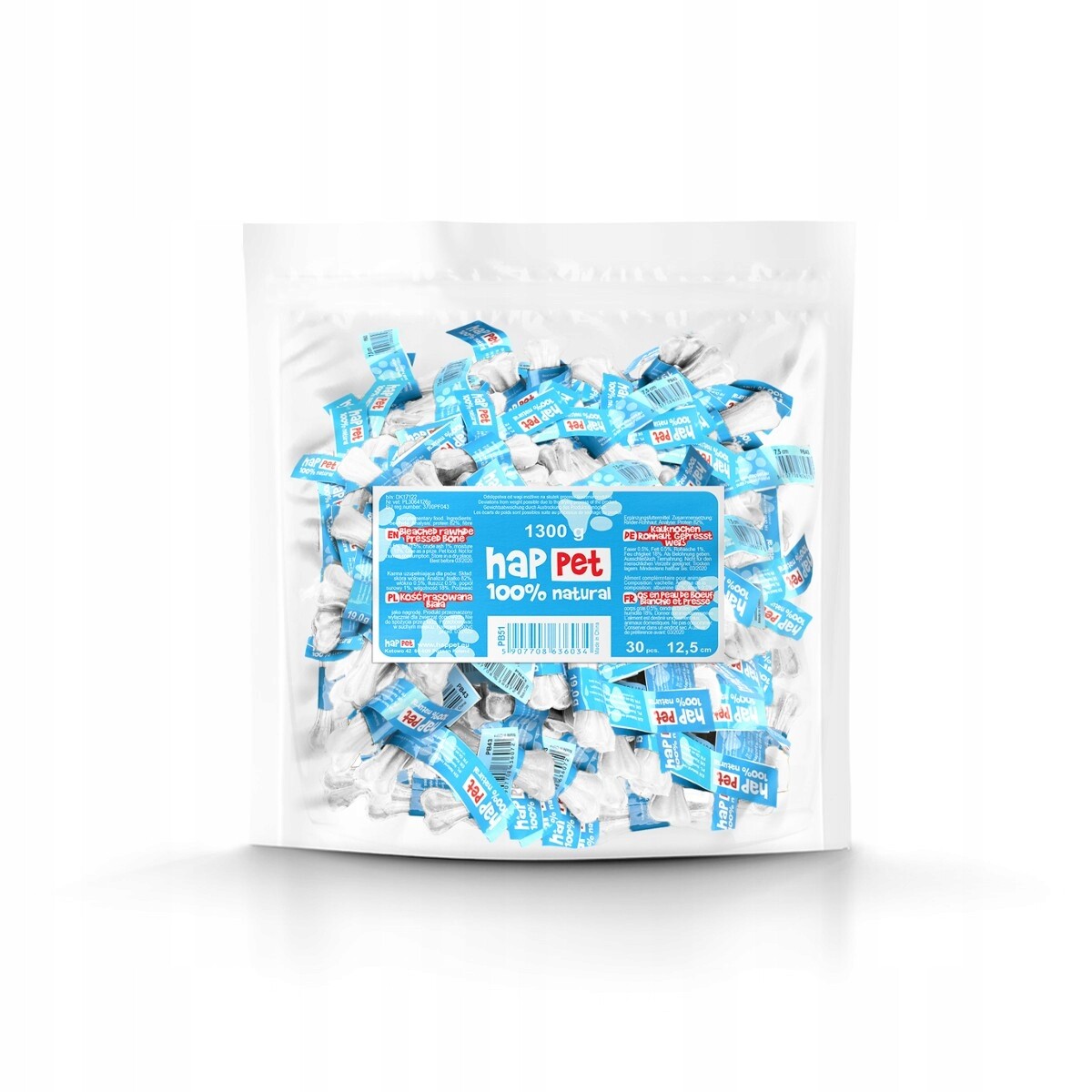 Lisovaná kost bílá 12,5 cm 30 ks Happet Dárek