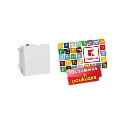 Schneider Electric Nová Unica spínač č.6 bílá balení 10ks + poukázka 100 Kč NU320318X10
