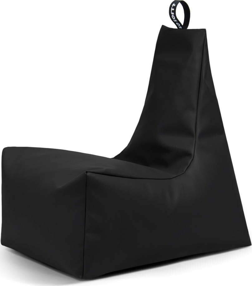Černý sedací vak z imitace kůže Icy L – So Soft?