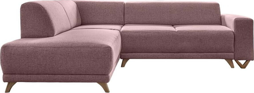 Růžová rozkládací/s úložným prostorem rohová pohovka (levý roh/do L) Classy Sophie – Miuform