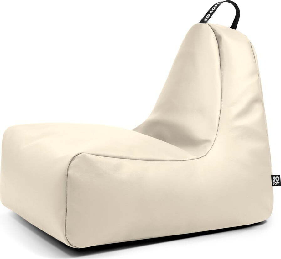 Béžový sedací vak z imitace kůže Chill XL – So Soft?