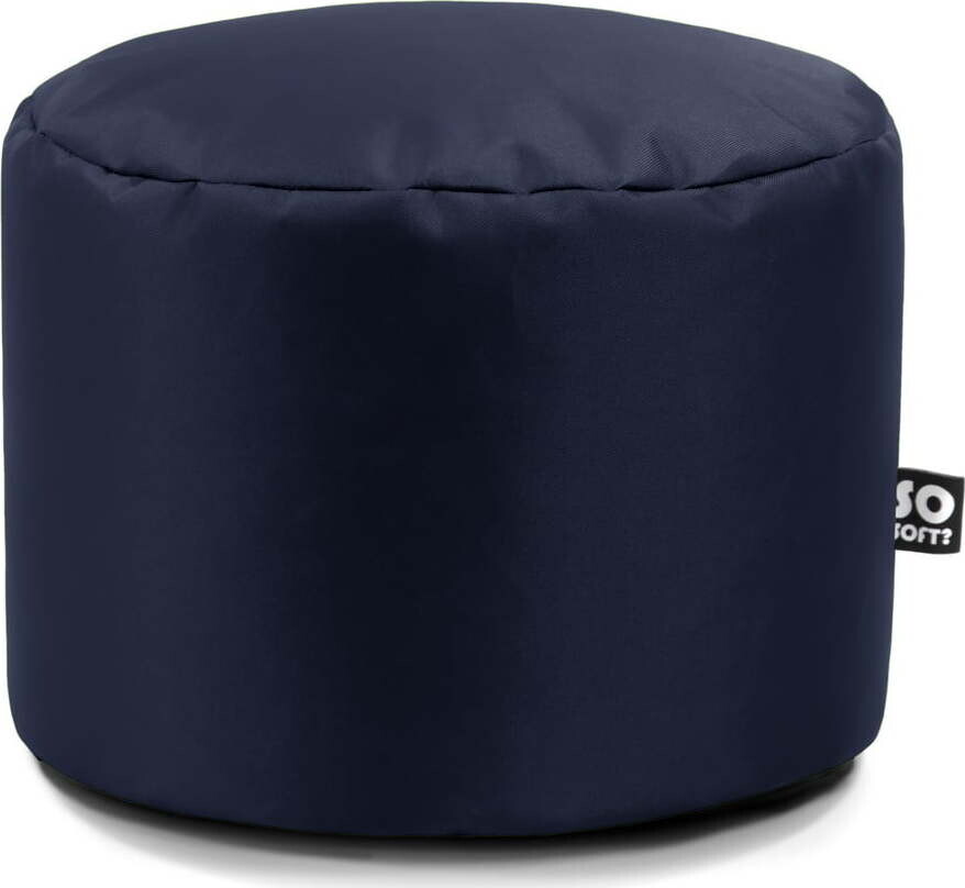 Tmavě modrý dětský sedací vak z imitace kůže Dot M – So Soft?