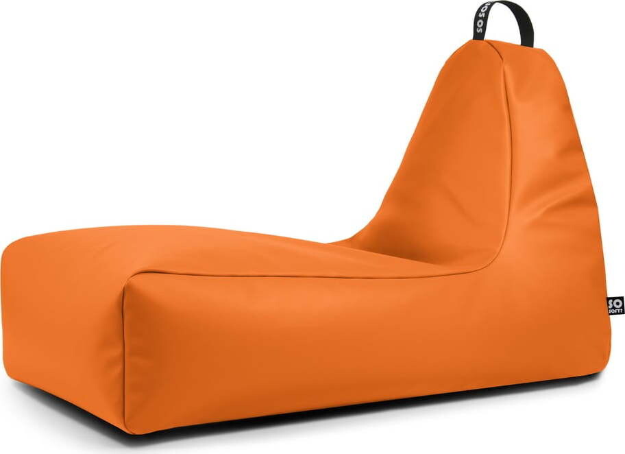 Oranžový sedací vak z imitace kůže Chill XXL – So Soft?