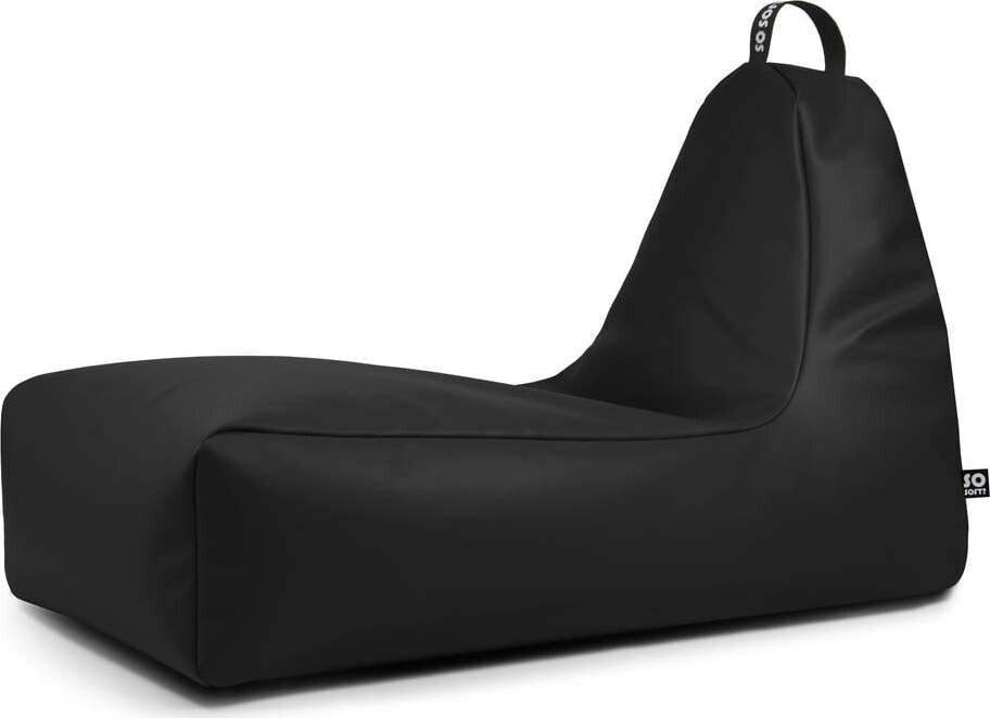 Černý sedací vak z imitace kůže Chill XXL – So Soft?