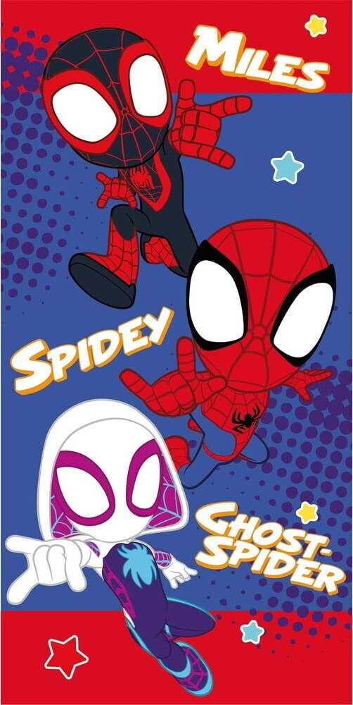 Červená/modrá bavlněná dětská osuška 70x140 cm Spidey – Jerry Fabrics