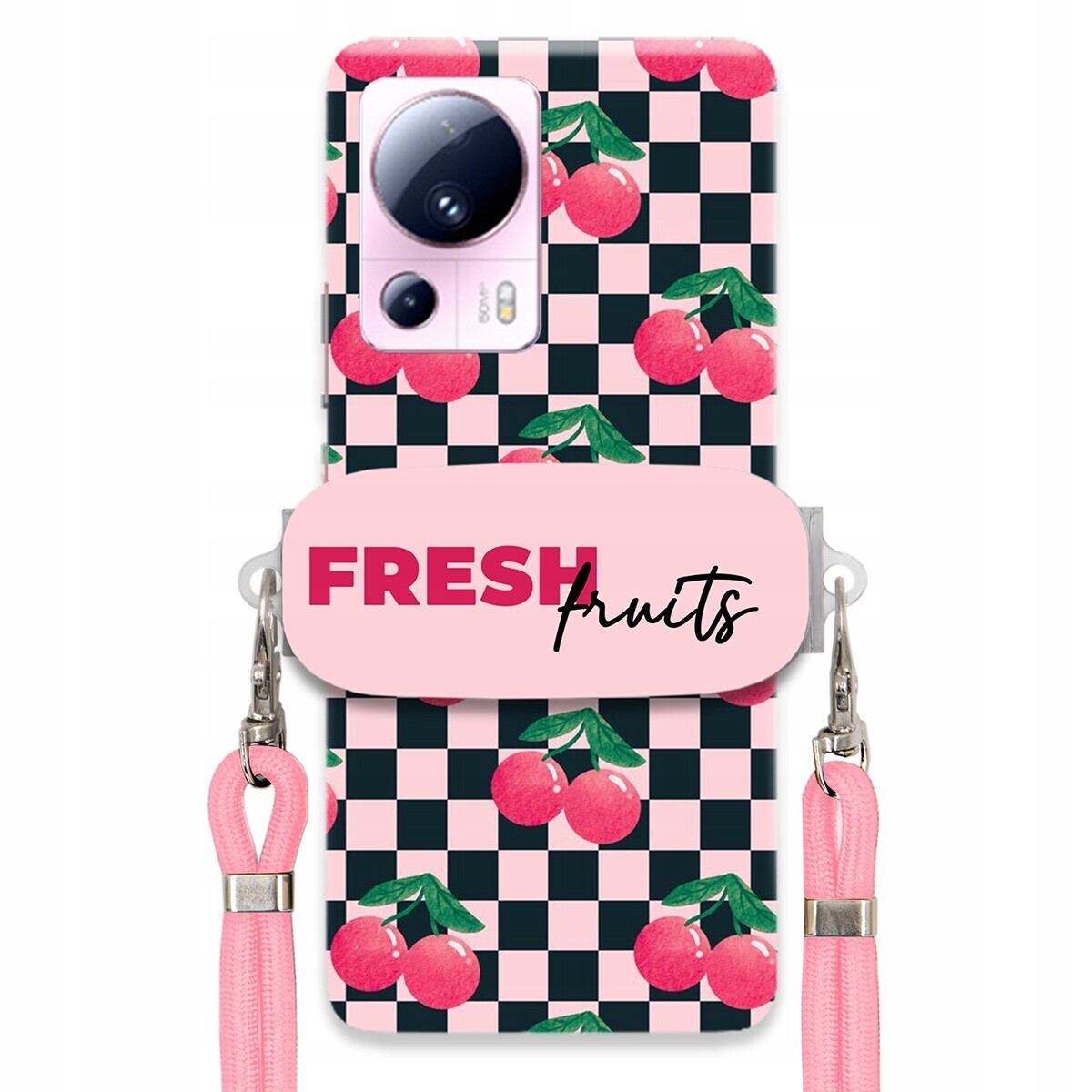 Pouzdro pro Xiaomi 13 Lite Crossbody vodítko držák na šachovnici Fresh Fruits