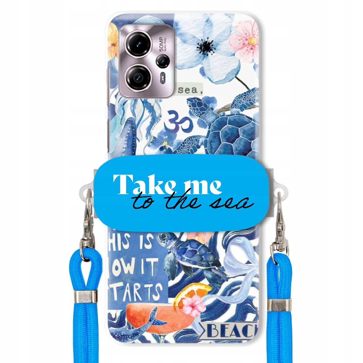 Pouzdro pro Motorola G13 Premium Vodítko modré Držák Take Me To The Sea