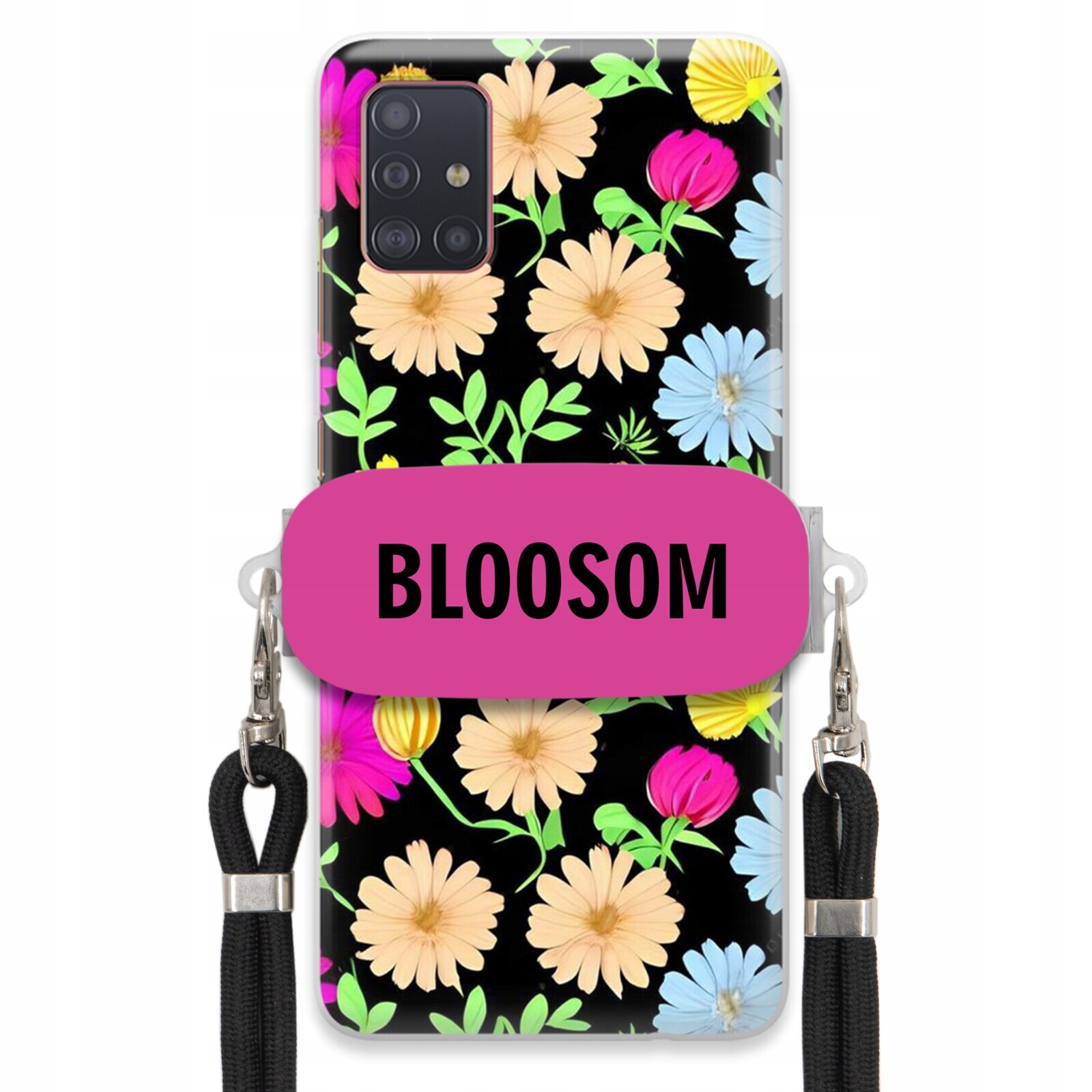 Pouzdro Crossbody Držák Pro Samsung A51 Kryt Case Květiny Bloosom Flower