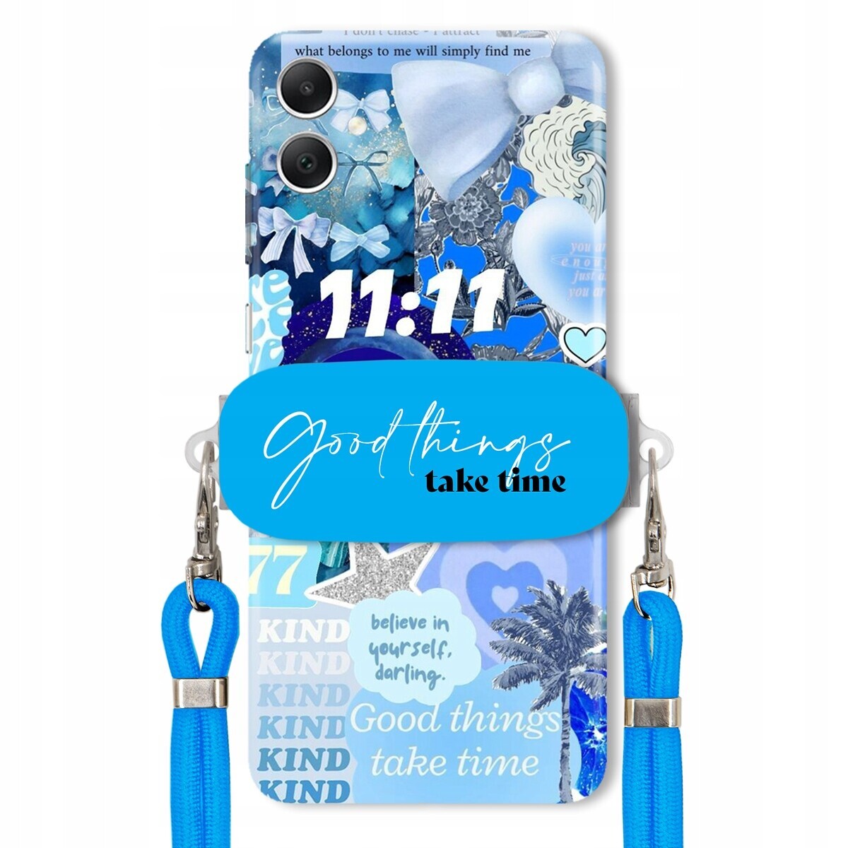 Pouzdro pro Samsung A05 Držák Crossbody vodítko Good Things Take Time Lata