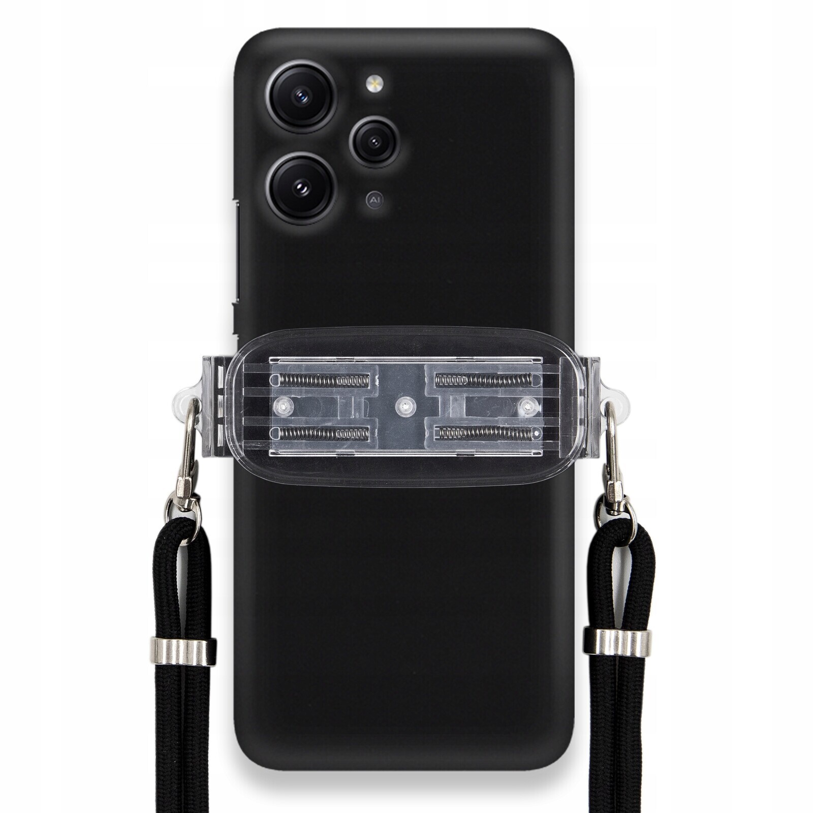 Pouzdro Pro Xiaomi Redmi 12 4G Smooth Case Univerzální Držák Černá Šňůrka