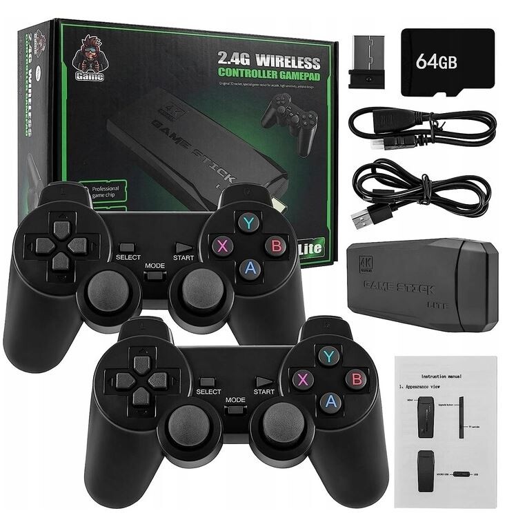 Konzola Pro Herní Televizor Emulátor Kultovní Hry 20000 Her 2 Pady