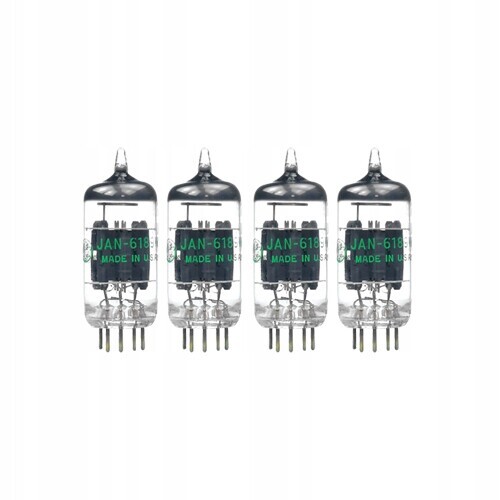6189W 5963, 12AU7, ECC82 lampa Jan Ge Nos Usa 4 ks vybraný čtverec