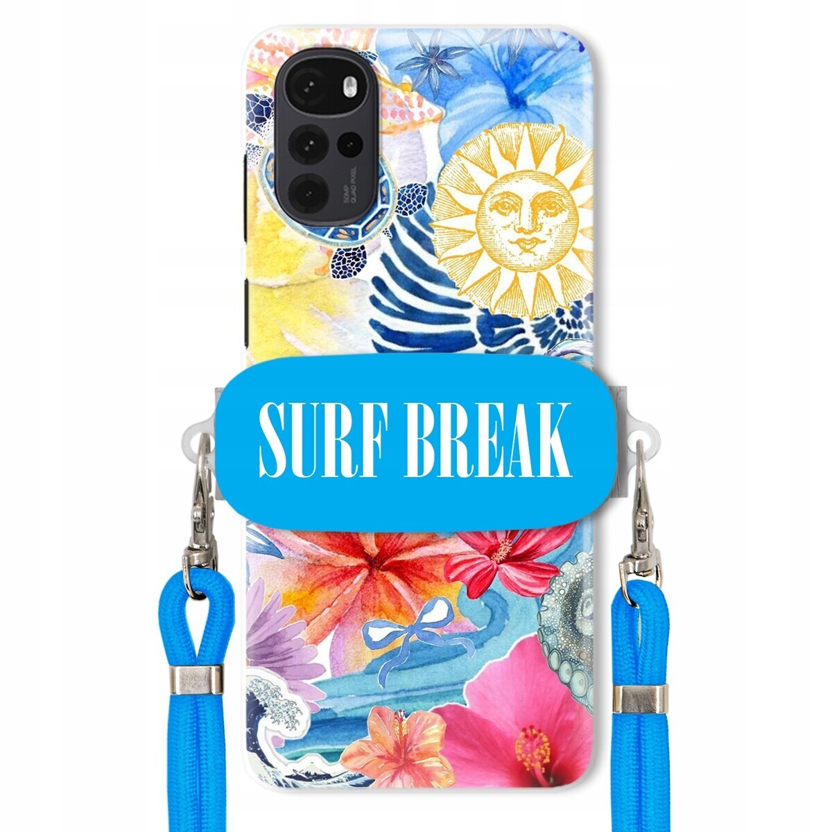 Pouzdro pro Motorola G22 4G Crossbody vodítko modré držák Surf Break Lata