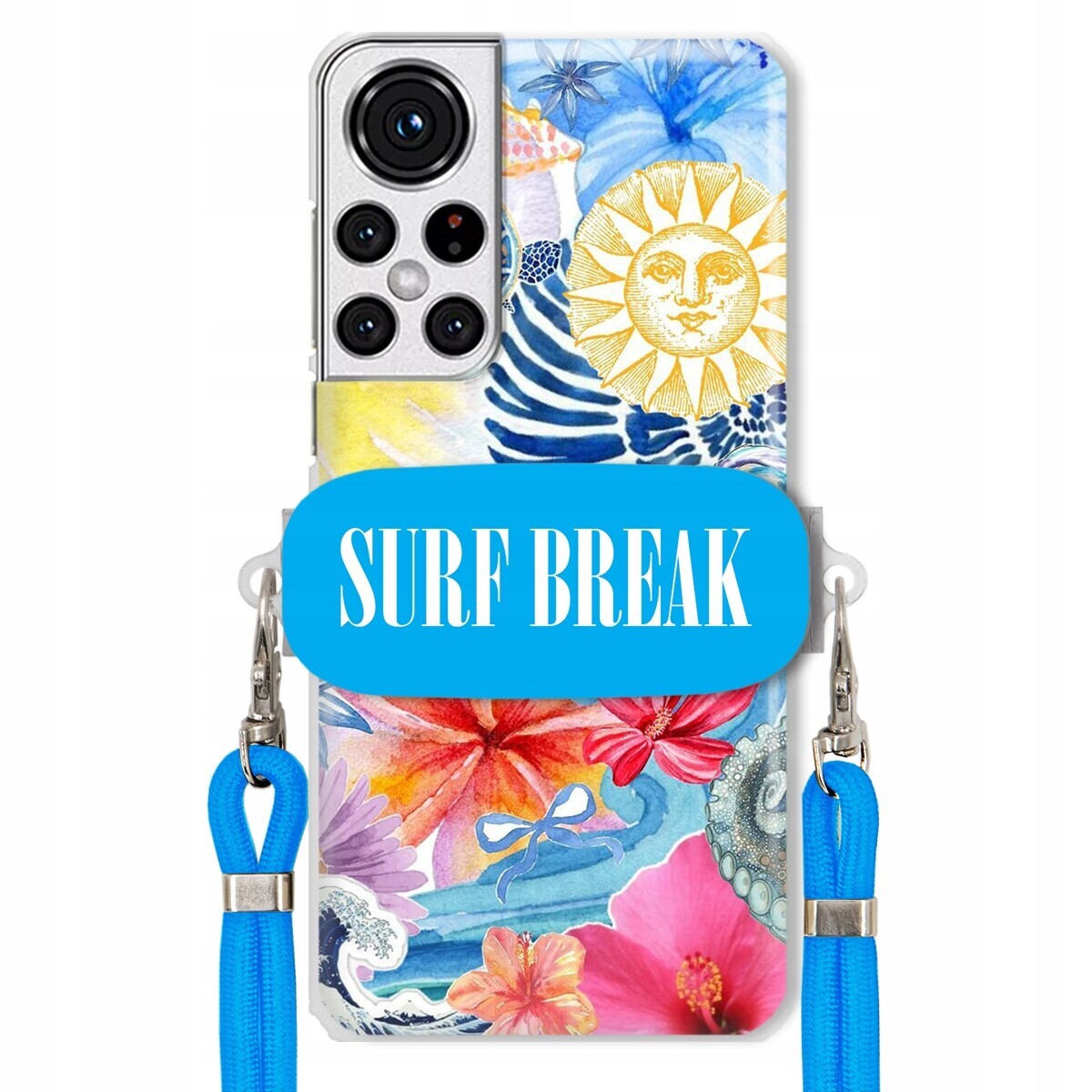 Pouzdro pro Samsung S22 Plus Crossbody vodítko modré držák Surf Break Lata