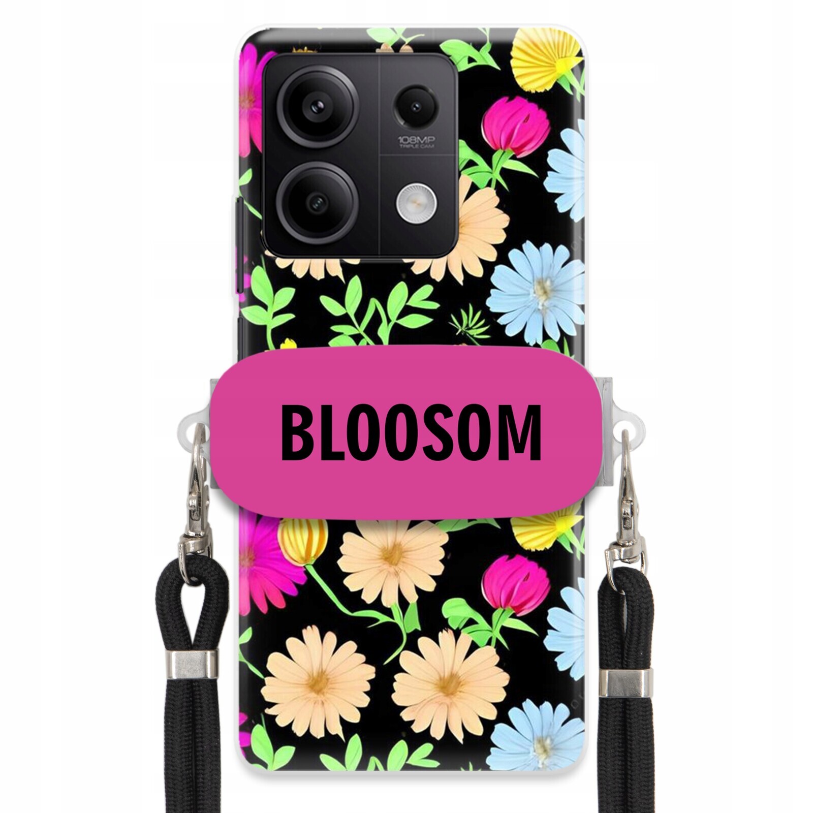 Pouzdro Crossbody Držák Pro Xiaomi Redmi Note 13 5G Case Květiny Bloosom Flower