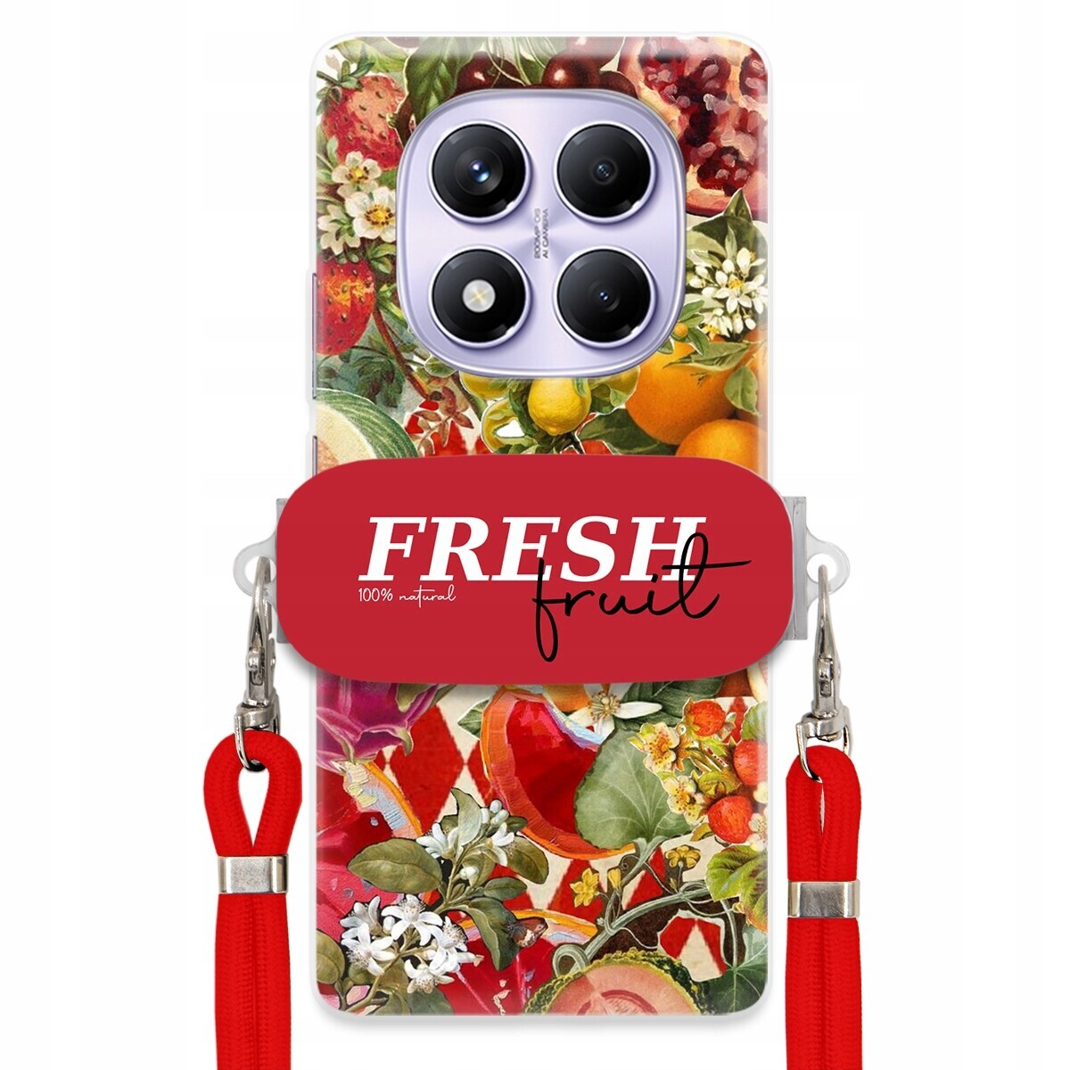 Pouzdro pro Xiaomi Redmi Note 14 Pro Pl Červené vodítko držák Fresh Fruit