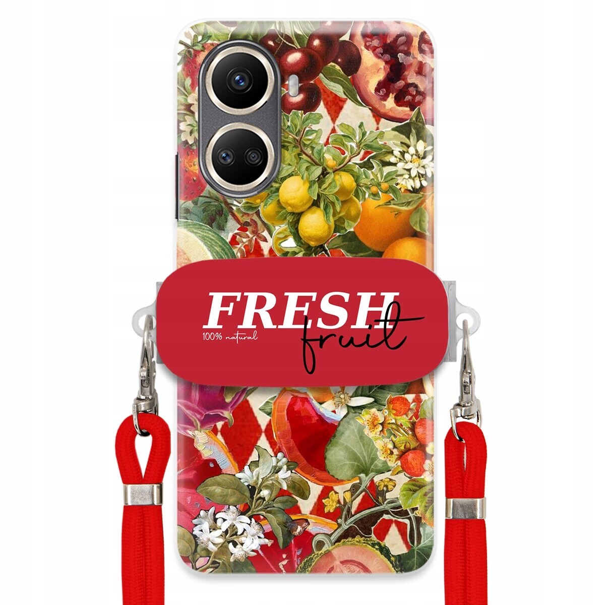 Pouzdro pro Huawei Nova 10 Se Červené Crossbody vodítko Držák Fresh Fruit